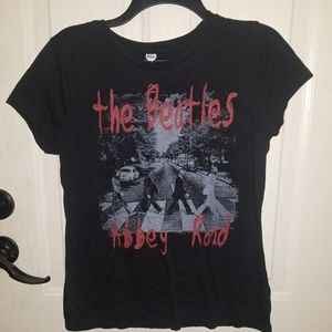 The Beatles Abbey Road Shirt**Lyrics On Back**